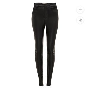 Leau black vegan leather skinny pants